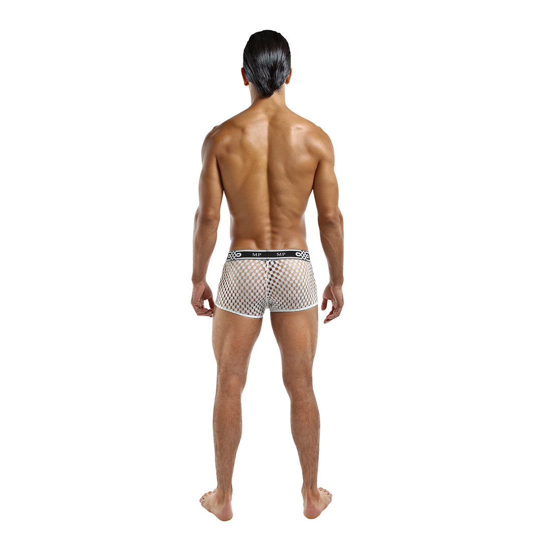 Male Power Peep Show Mini Short White