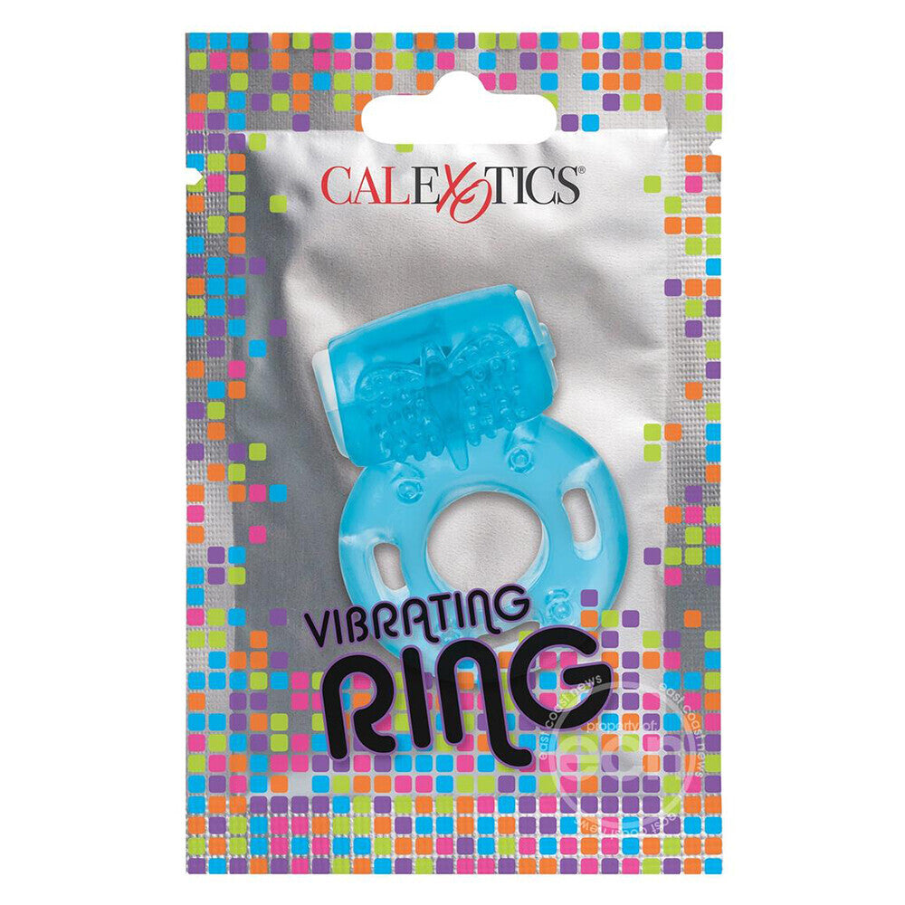 Foil Pack Vibrating Cock Ring Blue